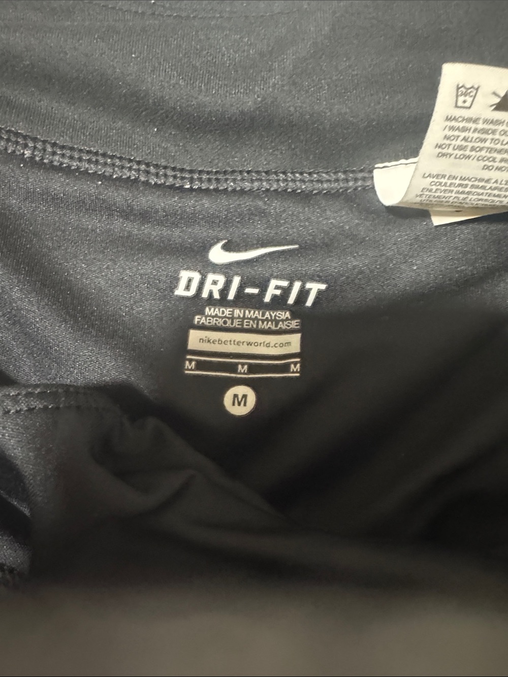 Nike Women's Black & Gray Striped Running Shorts - Picture 2 of 6